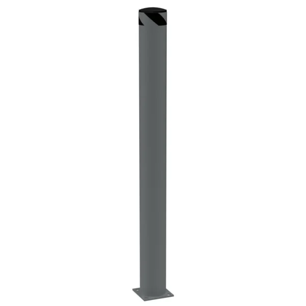 Steel Pipe Safety Bollard 72 In. x 6-1/2 In. Gray Semi Gloss