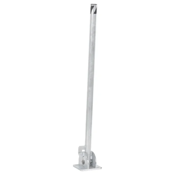 Steel Fold-Down Galvanized Bollard 42 In. Silver