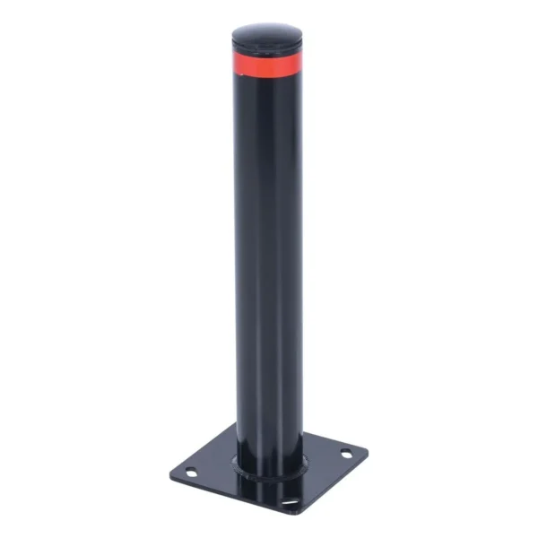 24 In. x 3.5 In. Steel Pipe Safety Bollard Garage Black