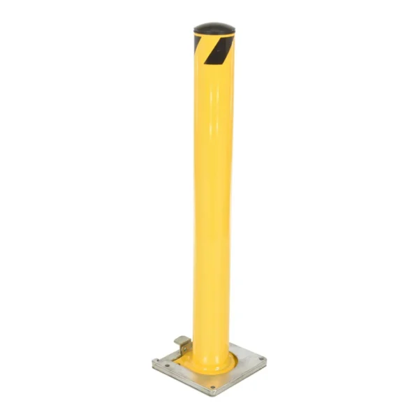 Steel Surface Mounted Removable Pipe Safety Bollard 42 In. x 5-1/2 In. Yellow