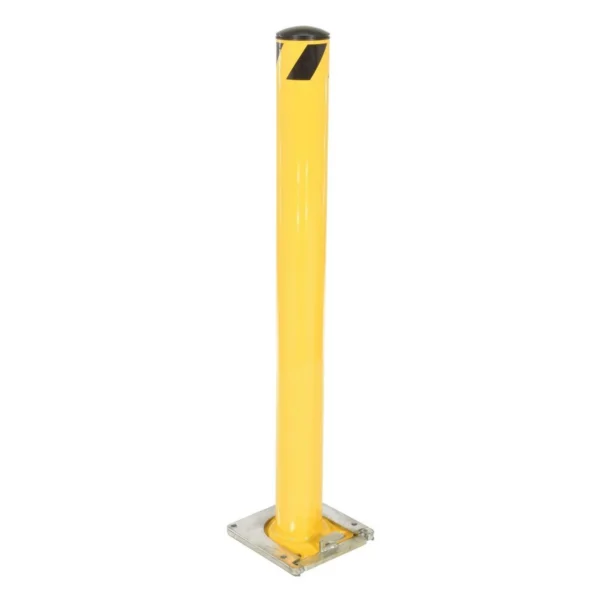 Steel Surface Mounted Removable Pipe Safety Bollard 48 In. x 4-1/2 In. Yellow