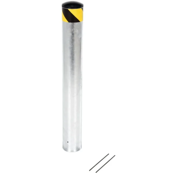 Galvanized Steel Pour In Place Bollard 42 In. x 6-1/2 In. Gray