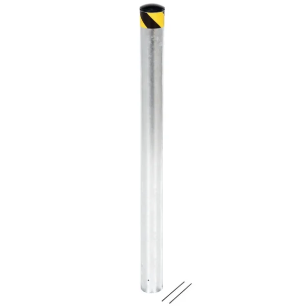 Galvanized Steel Pour In Place Bollard 62 In. x 4-1/2 In. Gray