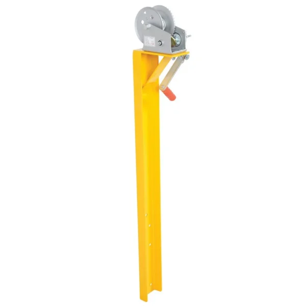Steel Manual Winch Attachment With 15 Ft Air Craft Cable 1200 Lb. Pulling Capacity Yellow