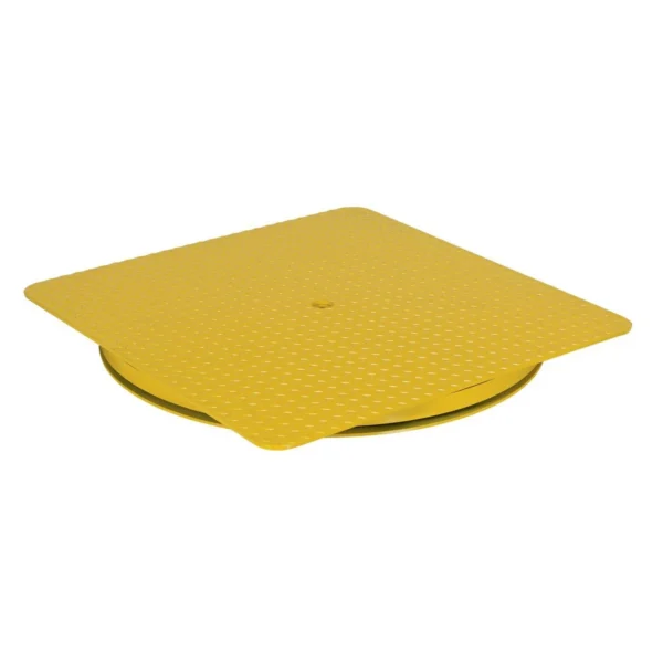 Heavy Duty Square King Pin Carousel 36 In. x 36 In. 4000 Lb. Capacity Yellow