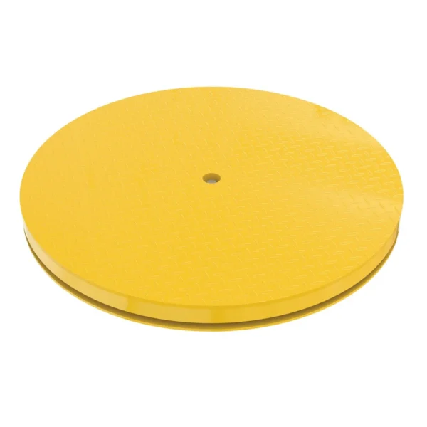 Heavy Duty Round King Pin Carousel 36 In. 6000 Lb. Capacity Yellow