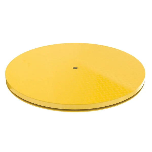 Heavy Duty Round King Pin Carousel 48 In. 4000 Lb. Capacity Yellow