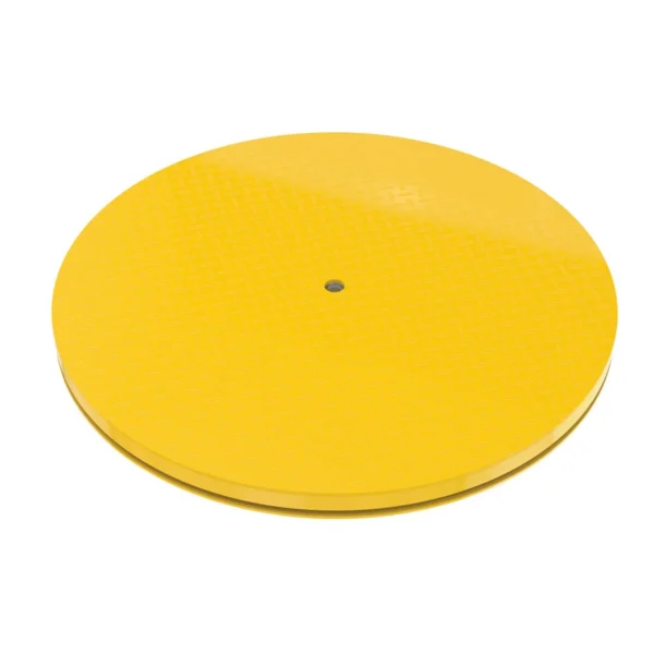 Heavy Duty Round King Pin Carousel 48 In. 6000 Lb. Capacity Yellow