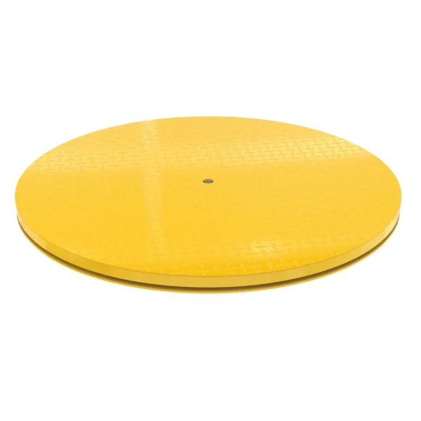 Heavy Duty Round King Pin Carousel 60 In. 4000 Lb. Capacity Yellow