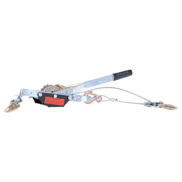 Galvanized Two Speed Cable Puller 2000 Capacity Silver