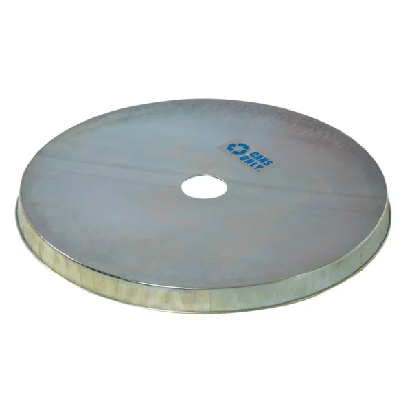 Galvanized Open Head Drum Cover Disposal Hole Silver