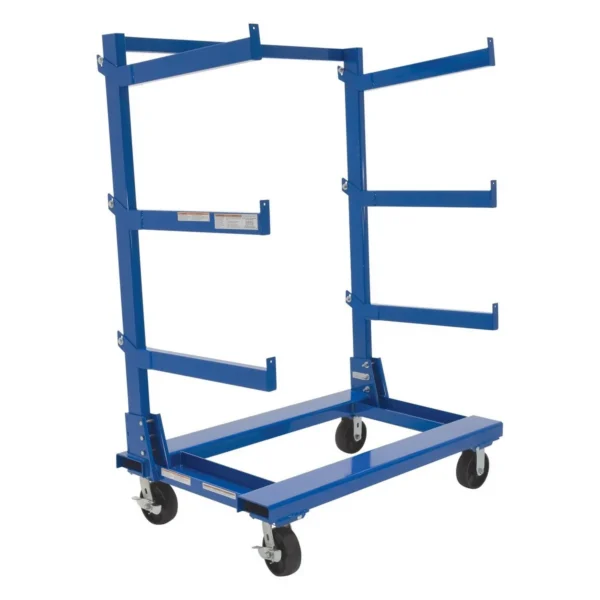 Steel Portable Cantilever Cart 30 In. x 48 In. 2000 Lb. Capacity Blue