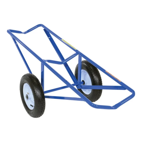 Portable Carpet Dolly with Pneumatic Wheels 61 In. x 26 In. x 20 In. 500 Lb. Capacity Blue