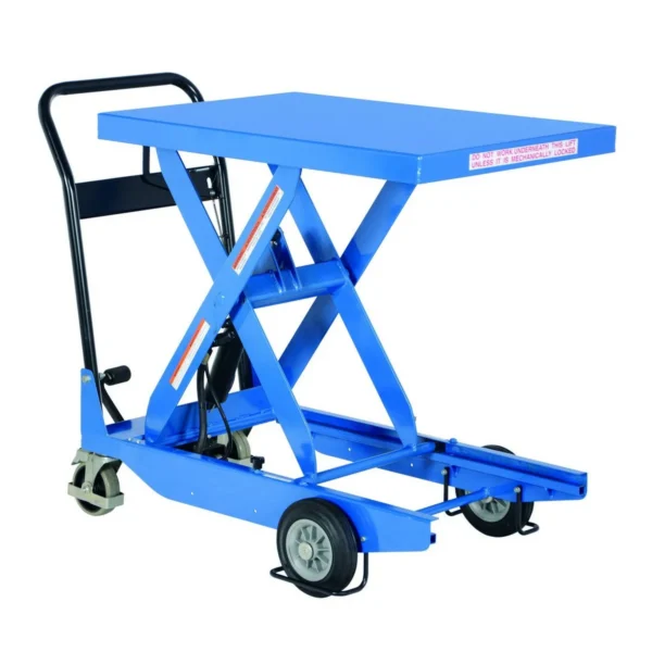 Premium Steel Scissor Lift Cart with Hand Release 35-7/16 In. x 23-5/8 In. 1000 Lb. Capacity