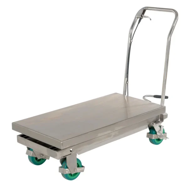 Stainless Steel Scissor 304 Cart 19-3/8 In. x 39-3/8 In. 1000 Lb. Capacity Silver