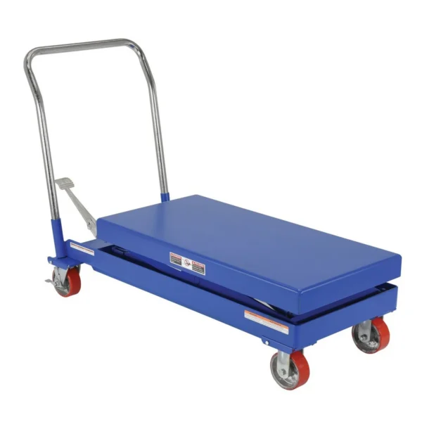 Steel Foot Pump Hydraulic Elevating Cart 20 In. x 40 In. 2500 Lb. Capacity Blue