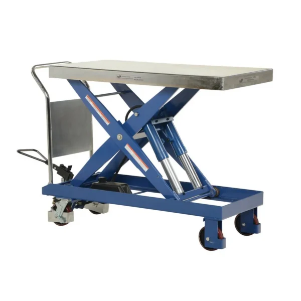 Steel Hydraulic Scissor Cart 47 In. x 24 In. 4000 Lb. Capacity