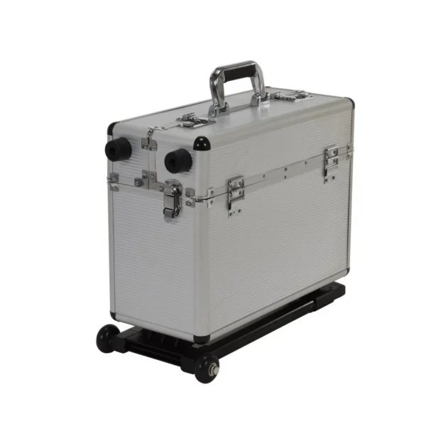 Aluminum Frame Case with Trolley 19 In. x 10 In. x 14 In. Silver