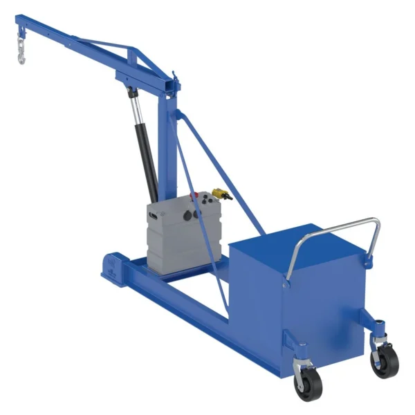 Steel DC Counter Balance Floor Crane 2000 Lb. Capacity Blue