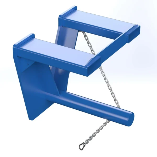 Steel Coil Lifter Fork Mounted Inverted 24 In. 3000 Lb. Capacity Blue