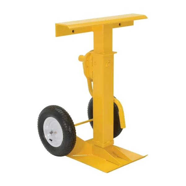 Steel Stabilizing Jack with Pneumatic Wheels 50000 Lb. Capacity Yellow