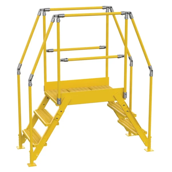 Steel Crossover Ladder 3 Step 23-1/2 In. x 36 In. 500 Lb. Capacity Yellow