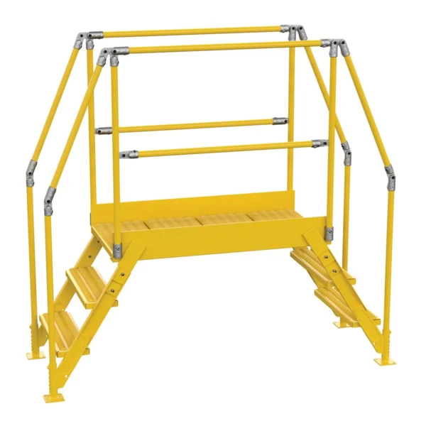 Steel Crossover Ladder 3 Step 23-1/2 In. x 48 In. 500 Lb. Capacity Yellow