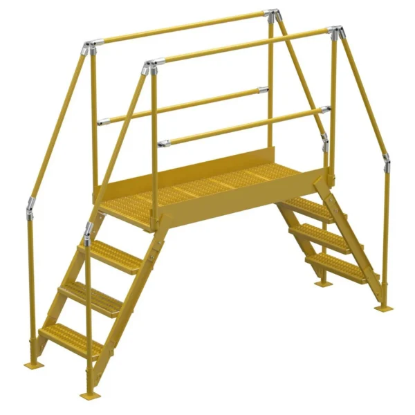 Steel Crossover Ladder 4 Step 23-1/2 In. x 60 In. 500 Lb. Capacity Yellow