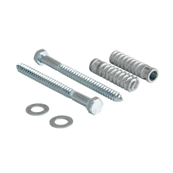 Steel Q195 Concrete Car Stop Hardware Kit 2 Pack Silver