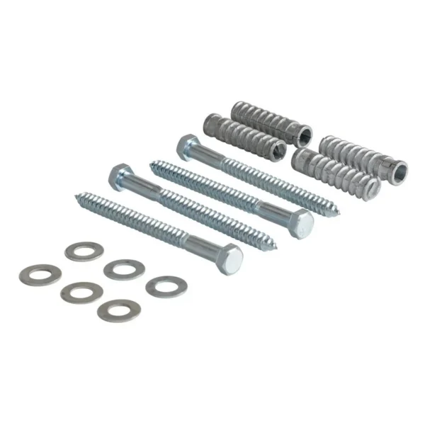 Steel Q195 Concrete Car Stop Hardware Kit 4 Pack Silver
