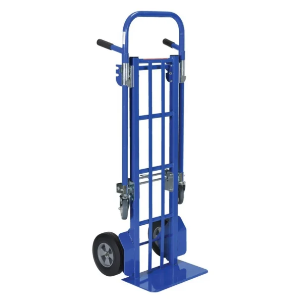 Steel Convertible Hand Truck 20 In. x 19-1/2 In. x 58-184 In. 500 Lb. Capacity Blue