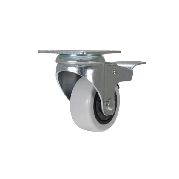Polypropylene Swivel With Total Brake Caster 3 In. Diameter x 1 In. Width 176 Lb. Capacity Light Gray/Black