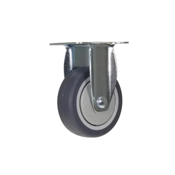 Thermoplastic Rubber Rigid Caster 4 In. Diameter x 1 In. Width 220 Lb. Capacity Dark Gray/Light Gray