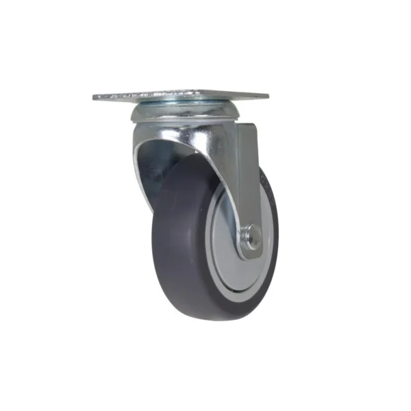 Thermoplastic Rubber Swivel Caster 4 In. Diameter x 1 In. Width 220 Lb. Capacity Dark Gray/Light Gray
