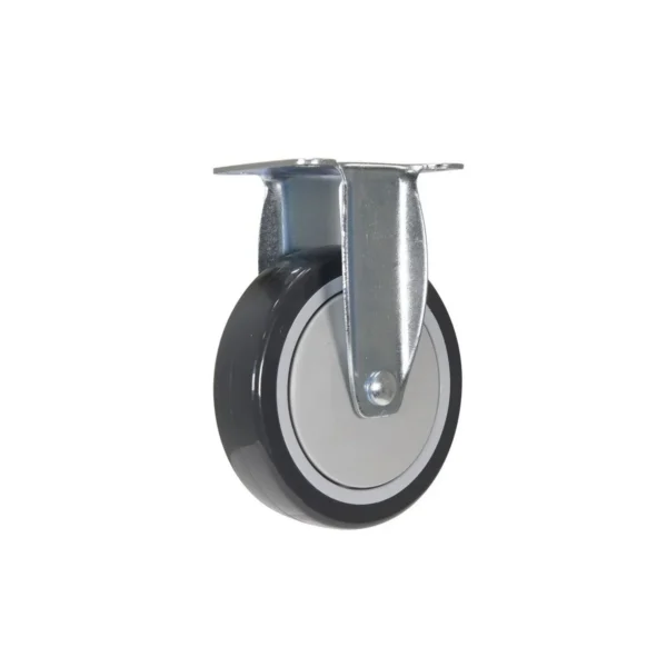 Polyurethane Rigid Caster 5 In. Diameter x 1 In. Width 330 Lb. Capacity Dark Gray/Light Gray