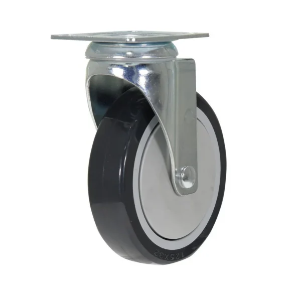 Polyurethane Swivel Caster 5 In. Diameter x 1 In. Width 330 Lb. Capacity Dark Gray/Light Gray