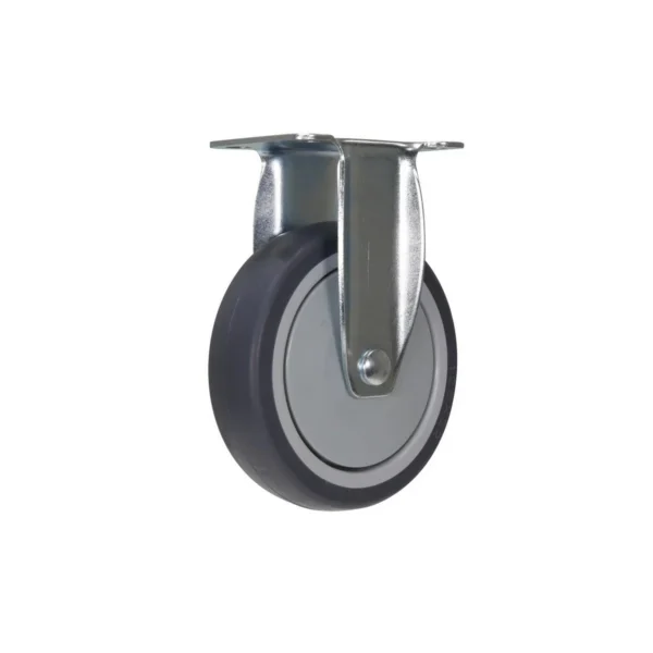 Thermoplastic Rubber Rigid Caster 5 In. Diameter x 1 In. Width 308 Lb. Capacity Dark Gray/Light Gray