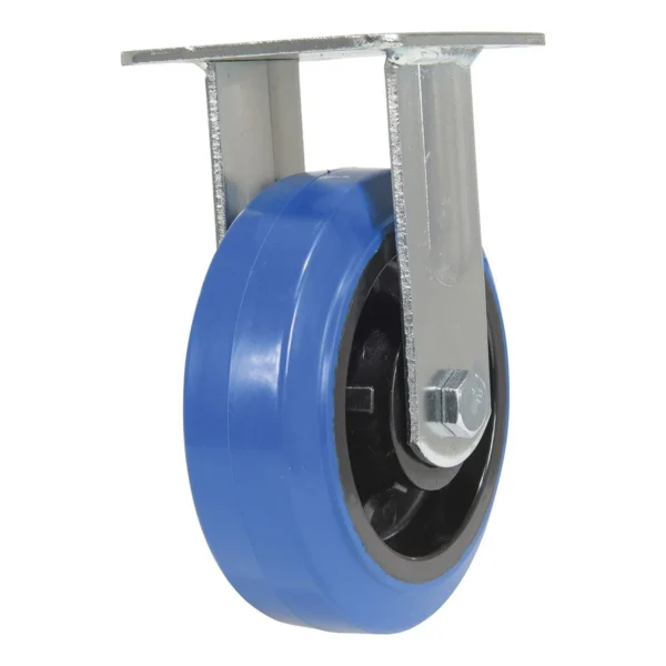 Elastic Rubber Rigid Caster 6 In. Diameter x 2 In. Width 770 Lb. Capacity Blue/Black