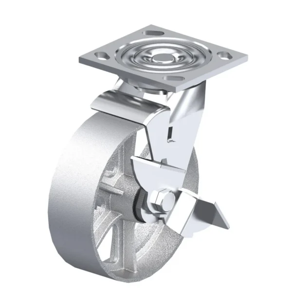 Vestil Blickle Caster 5x2 CI Swivel W Brake