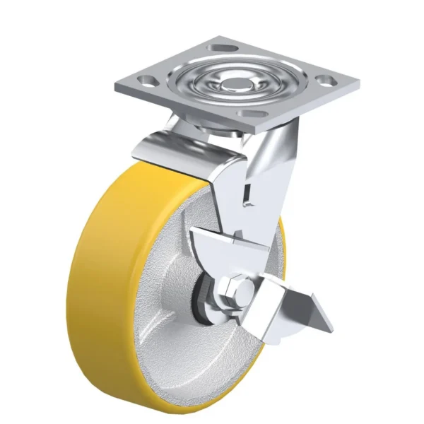 Vestil Blickle Caster 5x2 PU Swivel W Brake