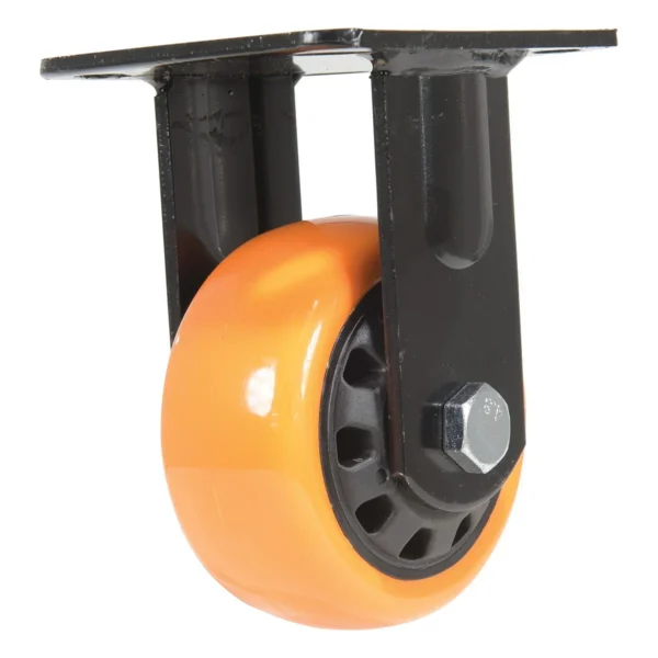 Polyurethane Rigid Caster 4 In. Diameter x 2 In. Width 594 Lb. Capacity Orange/Black