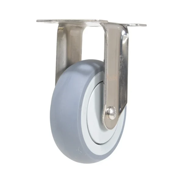 Thermoplastic Rubber Rigid Caster 4 In. Diameter x 1 In. Width 450 Lb. Capacity Gray