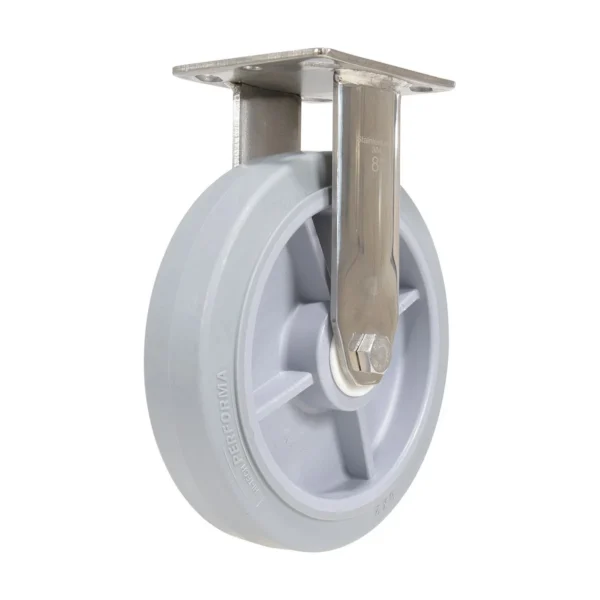 Thermoplastic Rubber Rigid Caster 8 In. Diameter x 2 In. Width 675 Lb. Capacity Gray