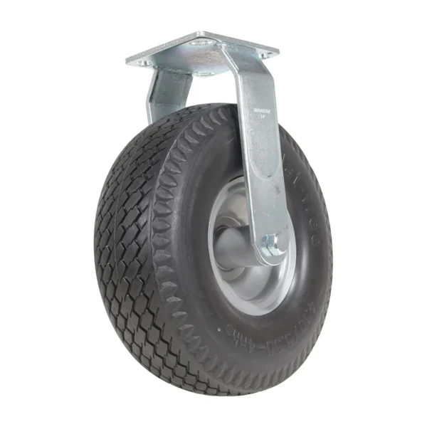 Flat-Free Rigid Caster 10 In. Diameter x 3 In. Width 300 Lb. Capacity Black/Gray
