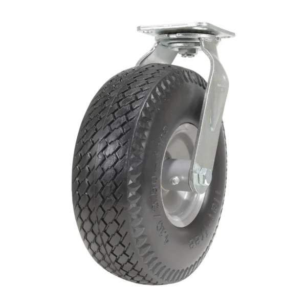 Flat-Free Swivel Caster 10 In. Diameter x 3 In. Width 300 Lb. Capacity Black/Gray