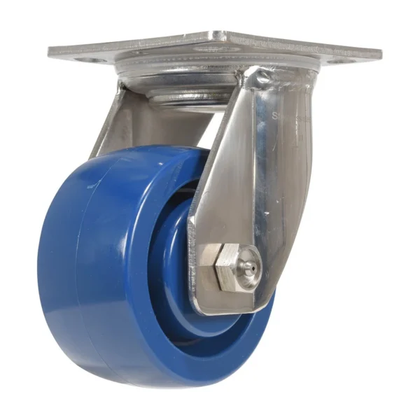 Solid Polyurethane Swivel Caster 4 In. Diameter x 2 In. Width 800 Lb. Capacity Dark Blue