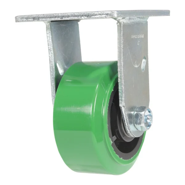 Polyurethane Rigid Caster 4 In. Diameter x 2 In. Width 700 Lb. Capacity Green/Black