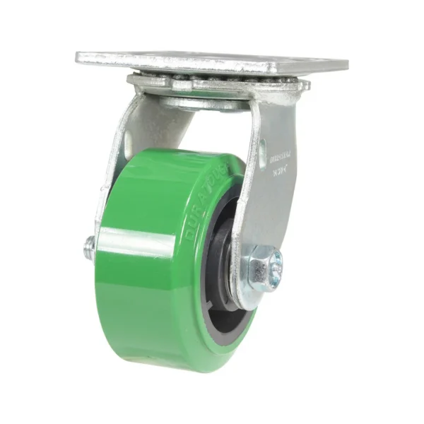 Polyurethane Swivel Caster 4 In. Diameter x 2 In. Width 700 Lb. Capacity Green/Black