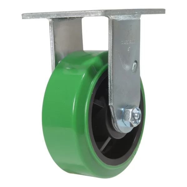 Polyurethane Rigid Caster 5 In. Diameter x 2 In. Width 750 Lb. Capacity Green/Black