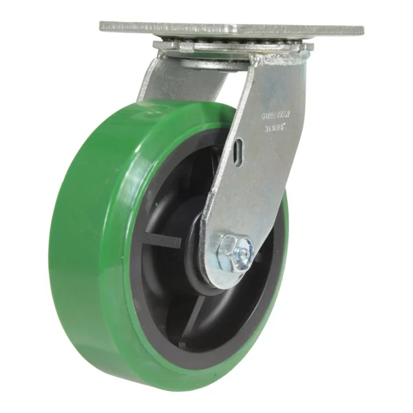 Polyurethane Swivel Caster 6 In. Diameter x 2 In. Width 900 Lb. Capacity Green/Black